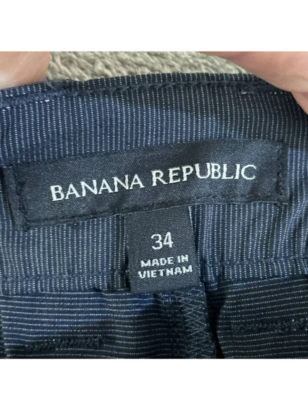 NWT Banana Republic Men's 34 Comfort Flat Front Shorts Black Stretch Polyester